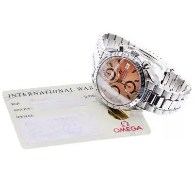 Omega OMEGA Speedmaster Date 3511.60 38mm SS Orange Dial Automatic Watch #C4855
