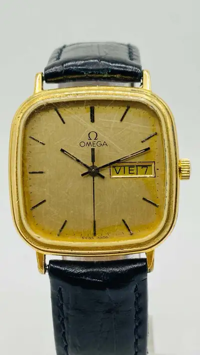 Omega Seamaster Square Champagne Gold Tone