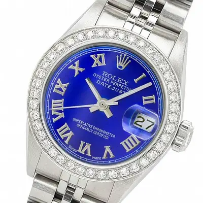 Rolex Datejust Steel Blue Diamond Bezel