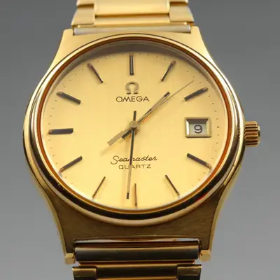 Omega [Near OMEGA Seamaster Cal.1342 Date Gold