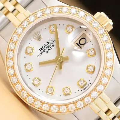 Rolex DATE 6917 SILVER 14K YELLOW