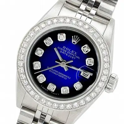 Rolex Datejust Steel Blue Diamond Bezel