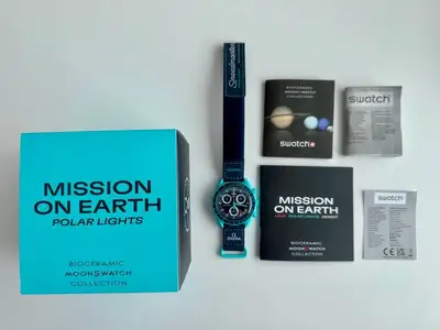 Omega Swatch Speedmaster MISSION ON EARTH