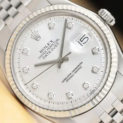 Rolex DATEJUST 1601 SILVER 18K GOLD