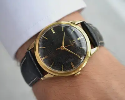 Omega Gold Leather