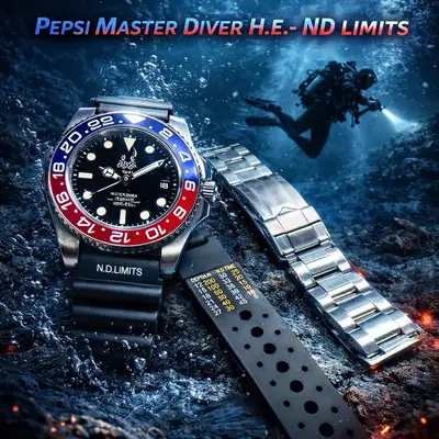 Unknown Sevin “Pepsi Master Diver H.E.” - ND Limits- Limited Edition Automatic Watch