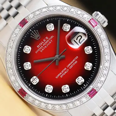 Rolex DATEJUST RED VIGNETTE 18K GOLD