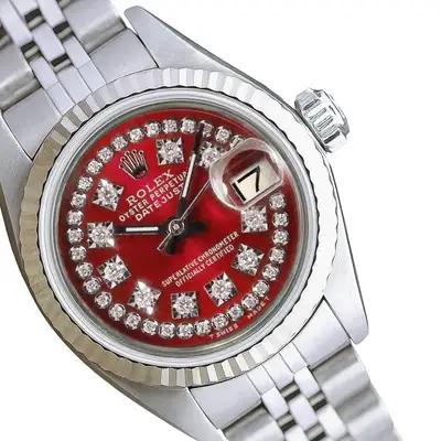 Rolex Datejust Stainless Steel Red 14KW