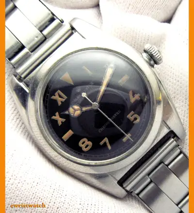 Rolex Oyster Perpetual Bubbleback Black Gilt