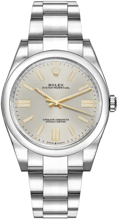 Rolex Oyster Perpetual Silver Stainless Steel