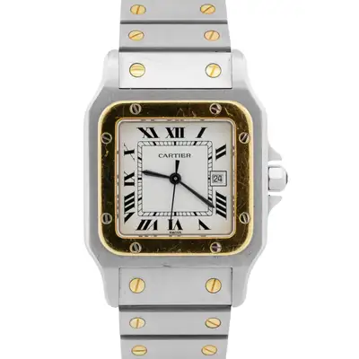 Cartier Santos Two-Tone 18k Gold Stainless