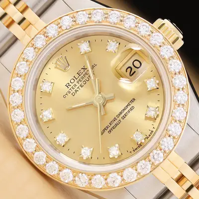 Rolex DATEJUST FACTORY CHAMPAGNE 18K YELLOW