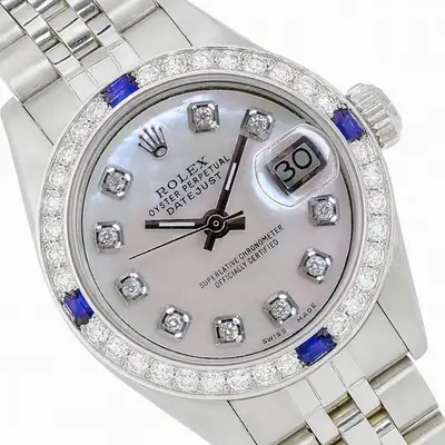 Rolex Datejust Steel WhIte Diamond Bezel