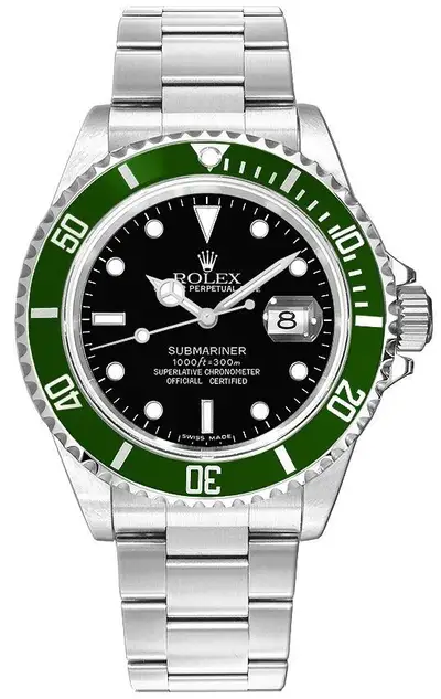 Rolex Rolex Submariner 16610LV Date Black DIal Green Bezel "Kermit" Mens Dress Watch