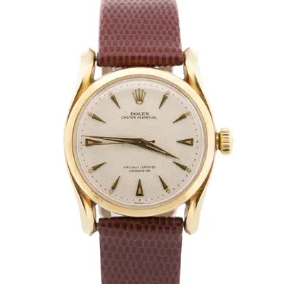 Rolex Oyster Perpetual IVORY HONEYCOMB 14K