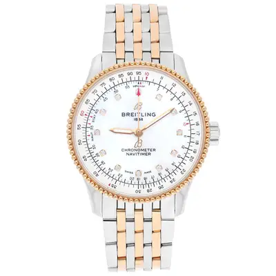 Breitling Navitimer U17395211A1U1 White MOP Stainless
