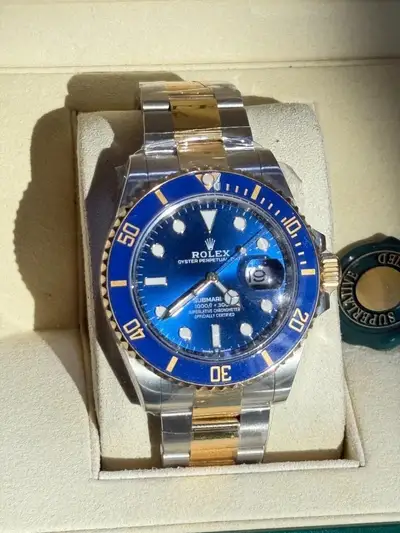 Rolex Bluesy Two Tone 18k Yellow