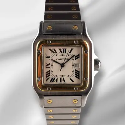 Cartier Santos Galbee Steel Yellow Gold