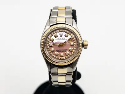 Rolex $10,000 PINK MOP Diamond 14k Yellow