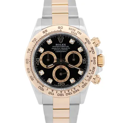Rolex Rolex Daytona BLACK DIAMOND Two-Tone 18K Yellow Gold Stainless Steel 116503 BOX