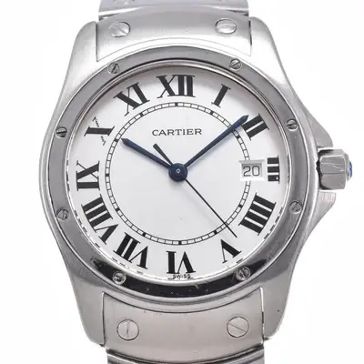 Cartier Santos Ronde Date Silver W20027K1