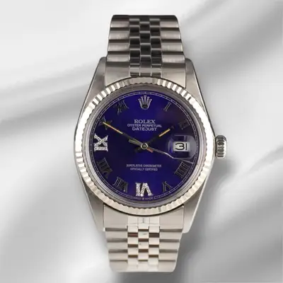 Rolex Datejust Steel Fluted Jubilee Blue