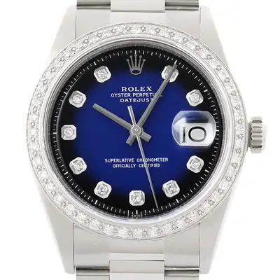 Rolex Datejust Blue Vignette Diamond 18K