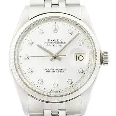 Rolex Datejust Silver 18K White Gold