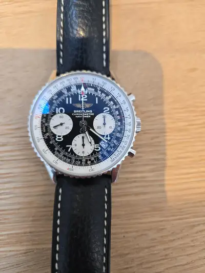 Breitling Navitimer Black with Black Strap