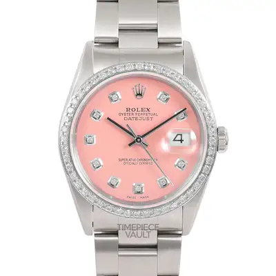 Rolex DATEJUST STEEL OYSTER SALMON 18K