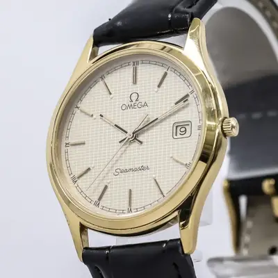 Omega Seamaster Cal.1430 Gold Date Roman