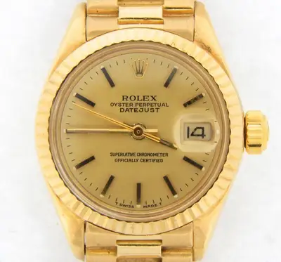 Rolex Solid 18K Yellow Gold Datejust