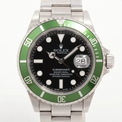 Rolex Rolex SUBMARINER DATE 16610LV SS SS AT black dial 2 Extra Links