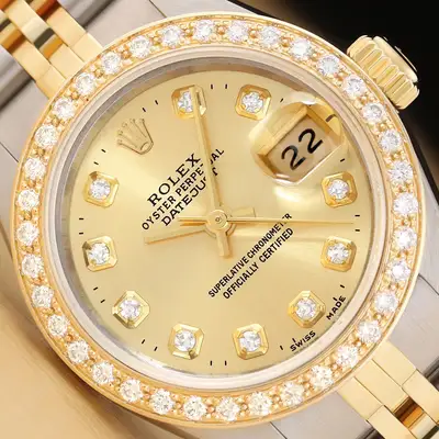 Rolex DATEJUST CHAMPAGNE DIAMOND 18K YELLOW