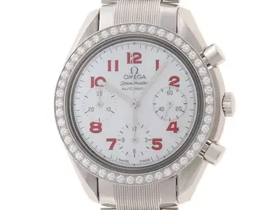 Omega Omega Speedmaster Diamond Bezel 3515.79 Stainless Steel Automatic White Shell Di