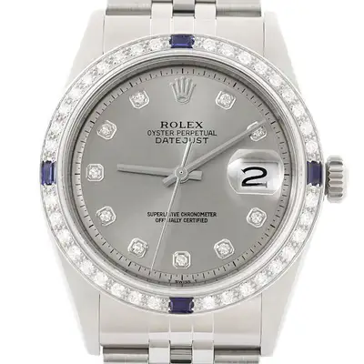 Rolex Datejust Gray Diamond 18K Gold