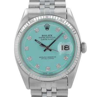 Rolex Datejust Gold Steel Blue Fluted