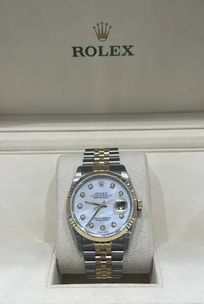 Rolex Steel Gold Rolex Datejust Custom White