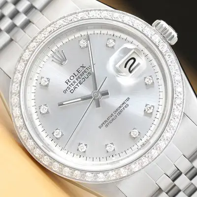 Rolex DATEJUST 1603 DIAMOND BEZEL 18K