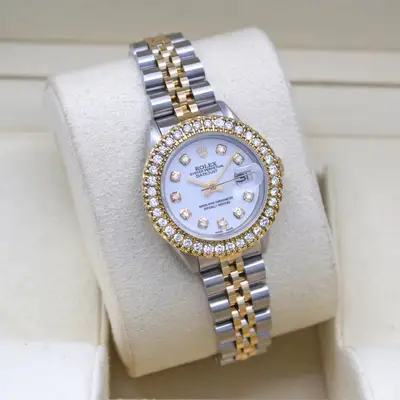 Rolex Datejust Custom 2ct Diamond Bezel