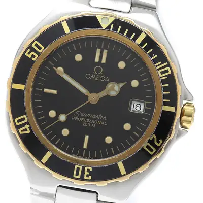 Omega Seamaster YG Bezel Date Men