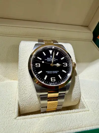 Rolex Explorer Two Tone Yellow Gold