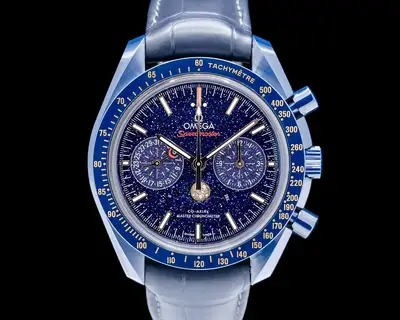 Omega Speedmaster Moonphase "Blue Side of