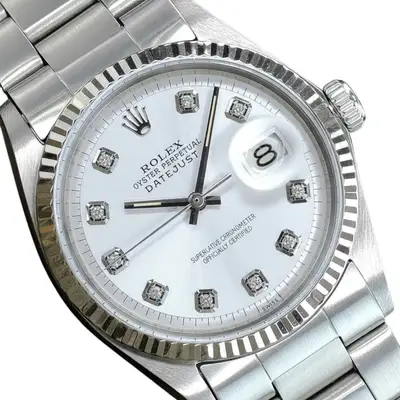 Rolex Datejust Gold Steel Silver Oyster