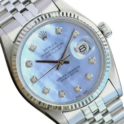 Rolex Datejust Stainless Steel Blue Mother