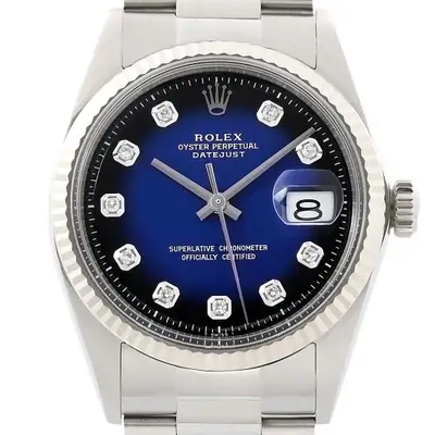 Rolex Datejust Blue Vignette Diamond 18K