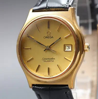 Omega Seamaster Cal. 1342 Gold Push