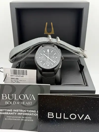 Bulova Lunar Pilot 98A186 PVD Chronograph
