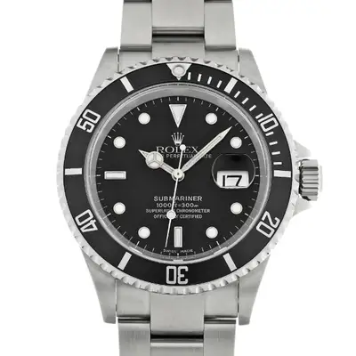 Rolex ROLEX Submariner date 16610 black WATCH 738216