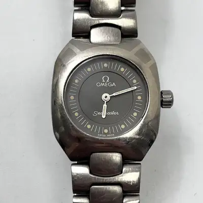 Omega Seamaster Polaris Silver Black Case